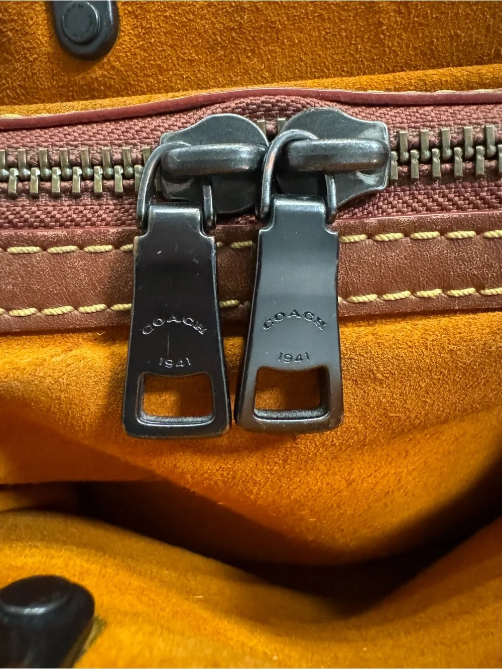 COACH 1941 Rogue 25 Pebble Leather Satchel Saddle Brown